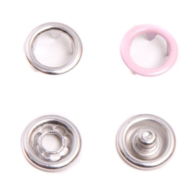 Кнопка рубашечная цв розовый глянец нерж 9,5мм кольцо (уп ок.144шт) Veritas0