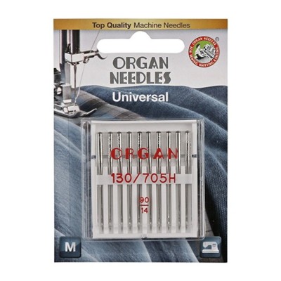 Иглы для БШМ ORGAN BL 130/705H Универсальные №90 (уп.10шт) (0)