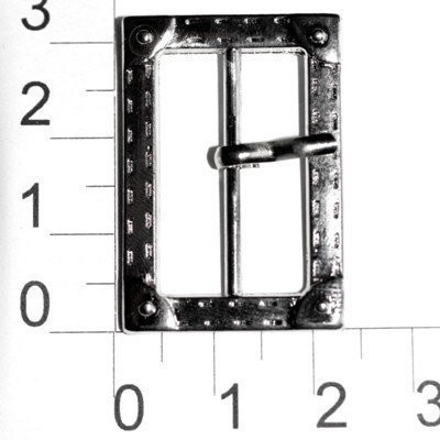 Пряжка с язычком металл 25х15мм цв никель (уп 10шт) 9020К0