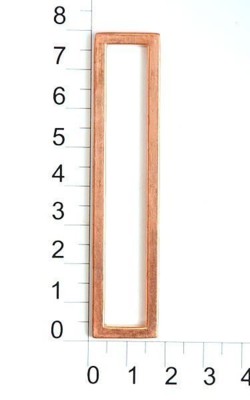 Рамка металл 76х10мм цв медь (уп 10шт) 7238К (0)