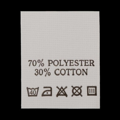 С706ПБ 70%Polyester 30%Cotton - составник - белый 40С (уп 200 шт.) (0)