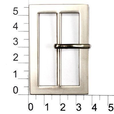 Пряжка металл 45х25мм цв матовый никель с язычком (уп 10шт) 4923К (0)