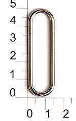 Овал металл 45х10мм цв никель (уп 10шт) 3551К0