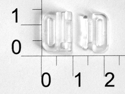 Застежка пластик прозрачный 08мм (упаковка 100 штук)0