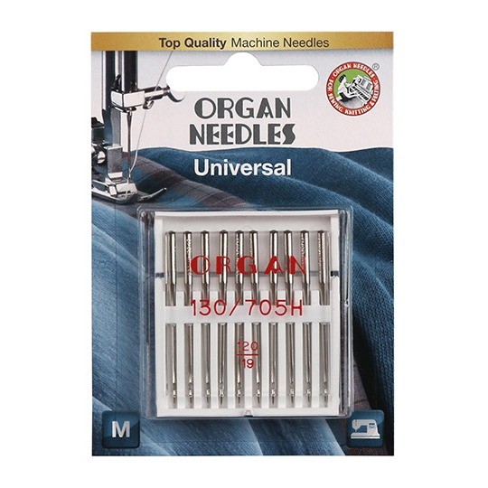 Иглы для БШМ ORGAN BL 130/705H Универсальные №120 (уп.10шт)0