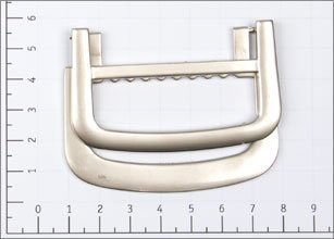 Полукольцо двойное металл 50мм цв матовый никель 4152К0