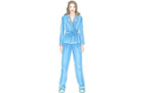 Лекала женские - голубая пижама (брюки) 5236 купить. Скачать лекала в личном кабинете.